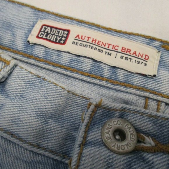 Vintage High Waist Cropped Jeans sz 4 100% Cotton Faded Blue - Picture 4 of 10